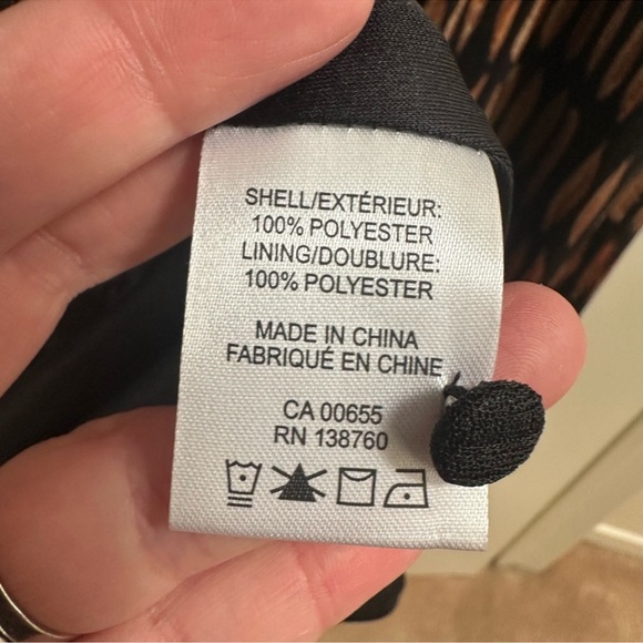 NEW PENN Addition Elle Woven Printed Dress with Short Sleeves 1X - Picture 11 of 11